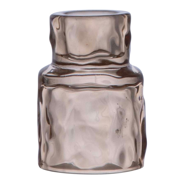 Teelichthalter Glas beige 6,8x4,7cm