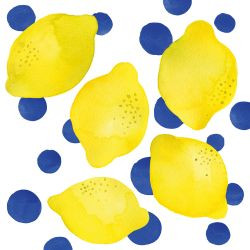 Serviette Lemon & Dots 33x33cm