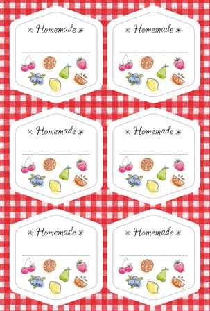 Sticker 11,5x17cm Einmachzeit Homemade Fruits