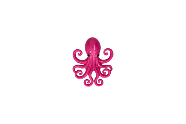 Wanddeko Oktopus pink 6x20x16cm