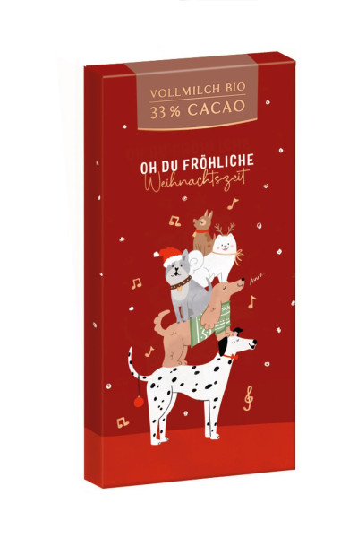 Bio-Schokolade 80g Weihnachten Oh du fröhliche