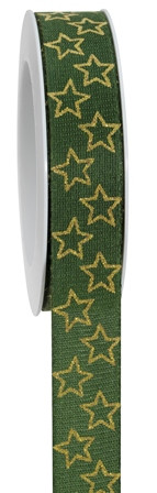 Band Bright Stars 25mmx18m dkl.gruen