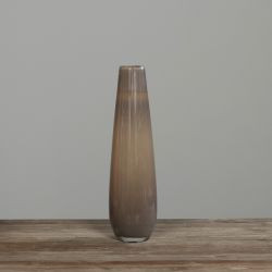 Vase Glas braun 35,5cm handmade