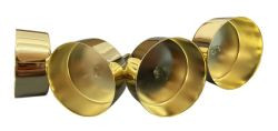 Kerzenstecker matt gold glänzend ID6,2 x H8,5cm, (Karte a 4 Stk)