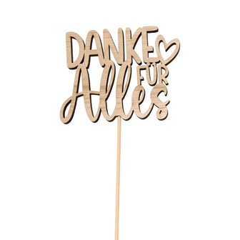 Stecker Holz DANKE FÜR Alles natur