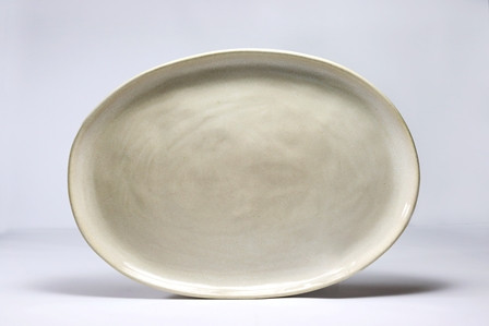 Platte oval 43x31cm creme