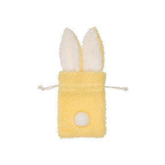 Geschenkbeutel Hase Teddyfell hellgelb