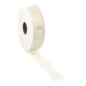 Band AMORE 25mmx20m creme