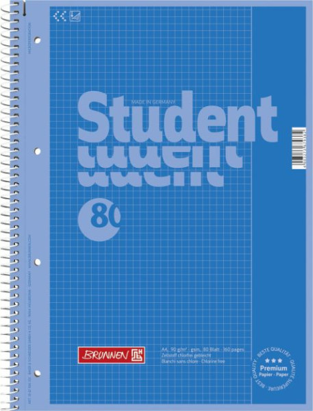 Collegeblock A4 azur Lin. 26