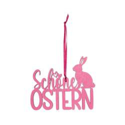 * Hänger SCHÖNE OSTERN 10x8cm pink