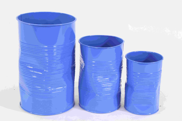 Topf Metall blau 13x20cm