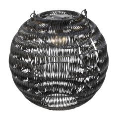 Laterne Solar Kunststoffgefl.schwarz 32x32x30cm
