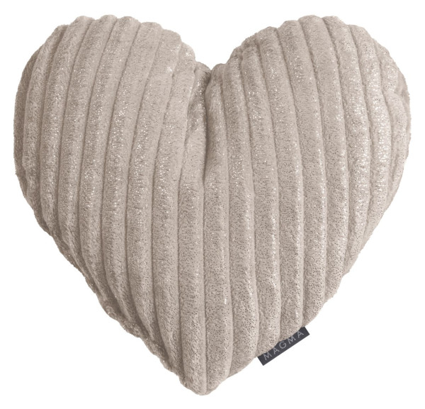 Herzkissen Silencio 32cm rund taupe