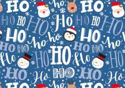 Geschenkpapier 2mx70cm Santa & Friends, blue