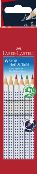 Faber-C. Buntstift Grip Heft + Tafel 6er Etui