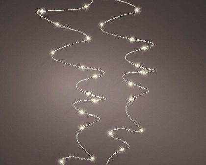 Micro LED Strang silber/warmes weiss Outdoor 2395cm 480L