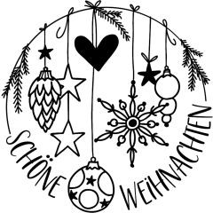 Stempel Schöne Weihnachten 7x7cm