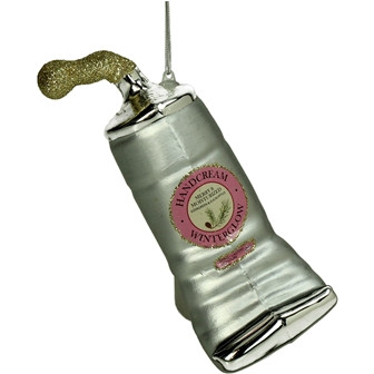 Hänger Handcreme Glas silber 12,8cm