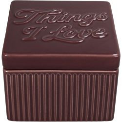 Aufbewahrungsdose Box Things I Love Dolomite Burgundy 12x12x9cm