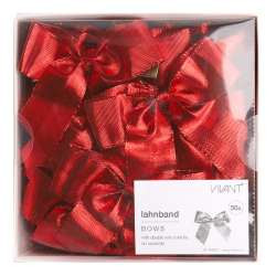 Schleife LAHNBAND 8x6cm 50Stück rot