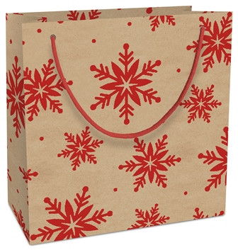 Tasche 18x21x8cm Weihnachten Recycling Kristalle rot