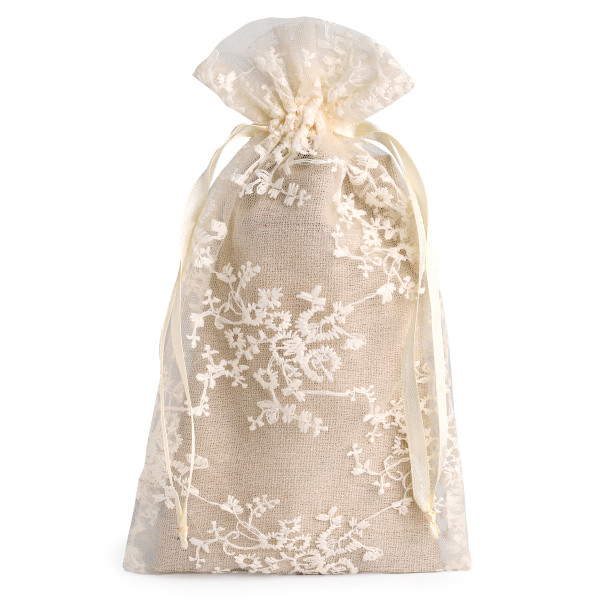 Flatbag FLEURICE 25cmx15cm off weiss