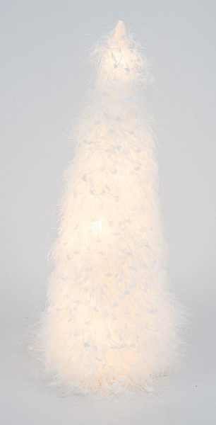 LED Tanne 15 LED m.Timer weiß 11x11x27cm