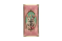 Teller Glas Hase blush 10x0,8x21cm