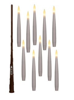 LED Kerze weiß schwebend 10Stück 15cm