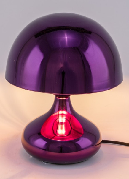 Tischlampe Metall lila 20,5x20,5x26cm