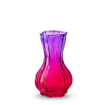 Vase Glas lila fuchsia 15x9cm