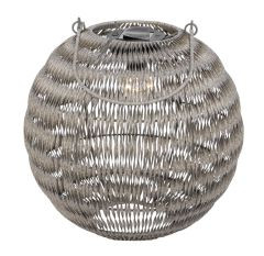 Laterne Solar Kunststoffgefl.braun/grau 17x17x15cm