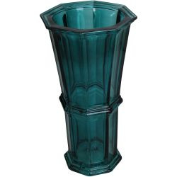 Vase Glas petrol 15x15x28cm