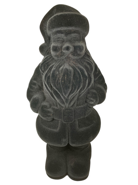 Weihnachtsmann geflockt schwarz 40cm
