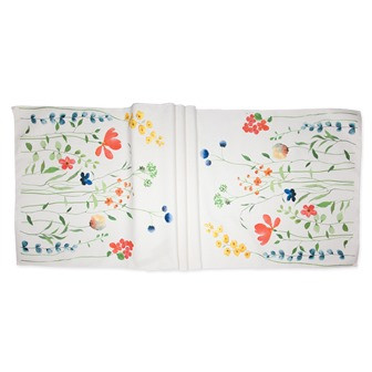 Tischläufer Blumenwiese 40x155cm natur/multicolor