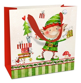Geschenktasche 17x17x8cm Alfred Elf