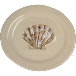 Teller Shell Steinzeug braun 27,5x27,5x2cm