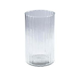 Vase zylindrisch Glas klar M 22x13cm