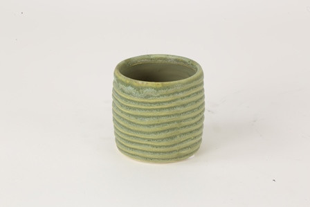 Topf Keramik grün Ø7,2x7cm