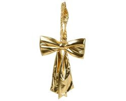 Schleife gold Polyester 55x37x16,5cm