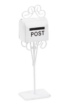 Briefkasten Metall weiß Mini ca. 11cm