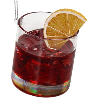 Hänger Negroni Glas rot 8cm
