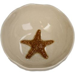 Schale Seastar Steinzeug braun 15,5x15,5x6,5cm