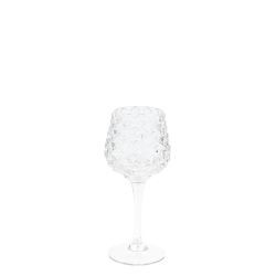 Teelichthalter PINE GLOW STEM S Glas klar 19x8,3cm