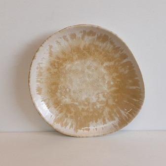 Teller klein Waterfall 17x16.5x2.5cm beige